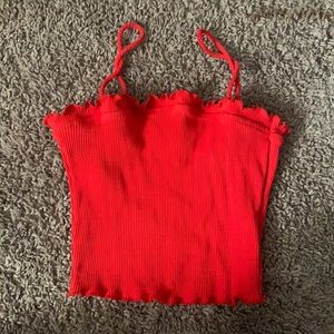 Red Crop Top